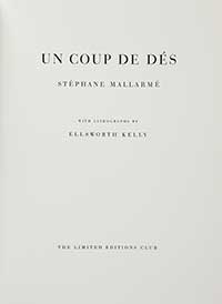 Ellsworth Kelly, Un Coup de dés jamais n'abolira le hasard, The Limited Editions Club, New York, 1992.